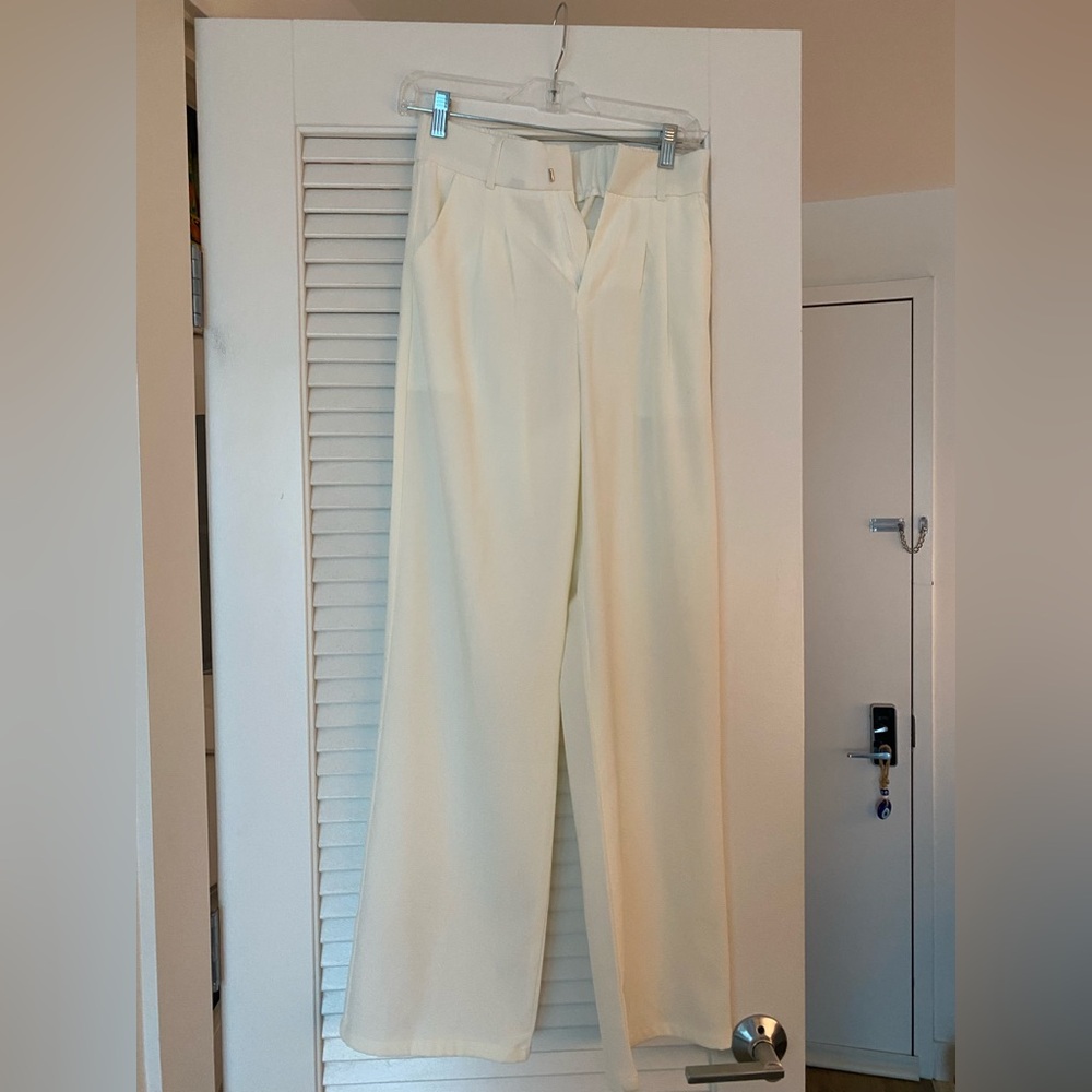 Elegant Cream Women's Pants